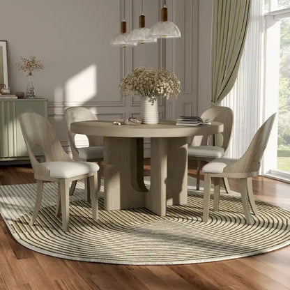 Furniture of America Piez Modern 5-Piece Solid Wood Round Dining Set