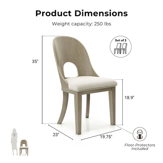 Furniture of America Piez Modern 5-Piece Solid Wood Round Dining Set