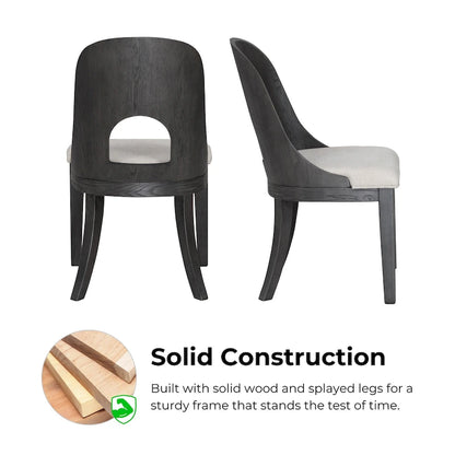 Furniture of America Piez Modern 5-Piece Solid Wood Round Dining Set