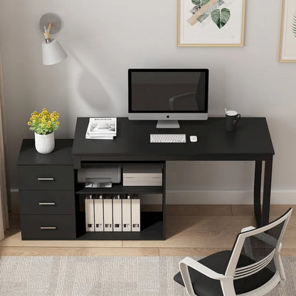 55 L Shaped Desk Writing Computer Desk Storage Workstation 5 Colors