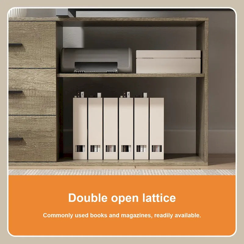 55 L Shaped Desk Writing Computer Desk Storage Workstation 5 Colors