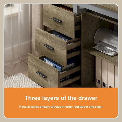 55 L Shaped Desk Writing Computer Desk Storage Workstation 5 Colors