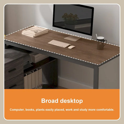 55 L Shaped Desk Writing Computer Desk Storage Workstation 5 Colors