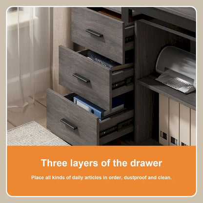 55 L Shaped Desk Writing Computer Desk Storage Workstation 5 Colors