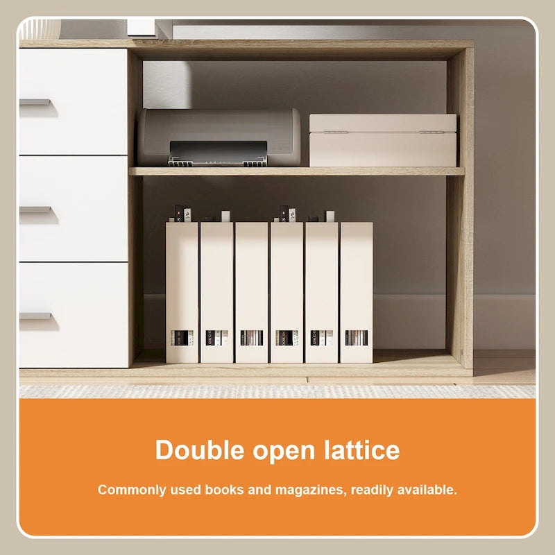 55 L Shaped Desk Writing Computer Desk Storage Workstation 5 Colors