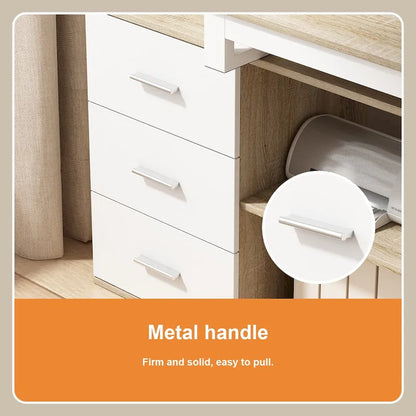 55 L Shaped Desk Writing Computer Desk Storage Workstation 5 Colors