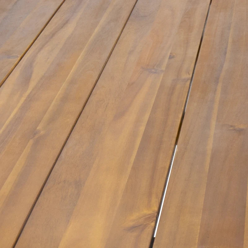 Christopher Knight Home Zion Acacia Wood 72-Inch Dining Table - teak finish + rustic metal