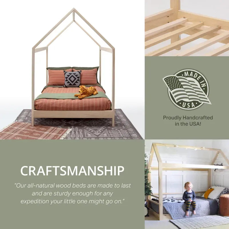 American Furniture Classics Model FULL SR Full Size House Bed with Raised Base