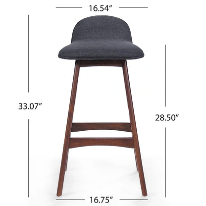 Anatoli Mid-century Modern Upholstered Barstool (Set of 2) by Christopher Knight Home