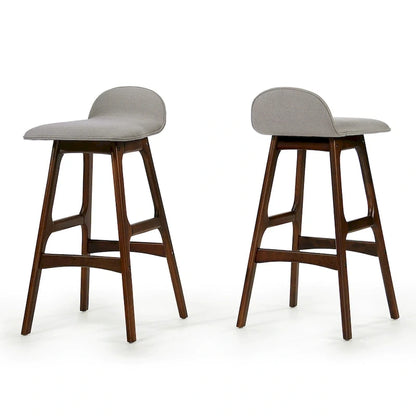 Anatoli Mid-century Modern Upholstered Barstool (Set of 2) by Christopher Knight Home