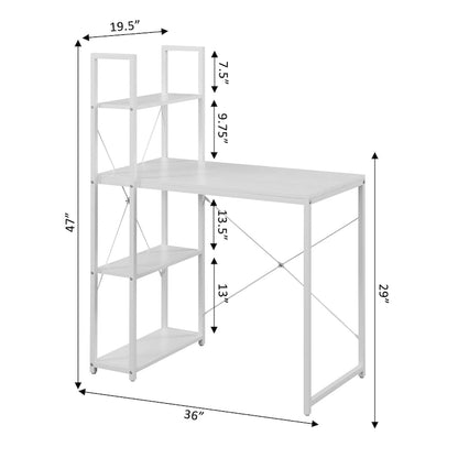 Convenience Concepts Designs2Go Office Workstation with Shelves