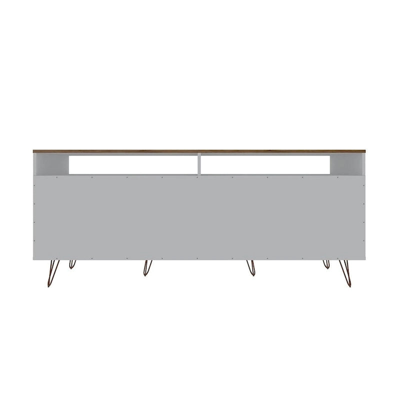 Manhattan Comfort Rockefeller 62.99 In. Metal Leg Media Cabinet Console