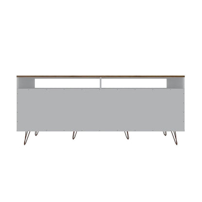 Manhattan Comfort Rockefeller 62.99 In. Metal Leg Media Cabinet Console