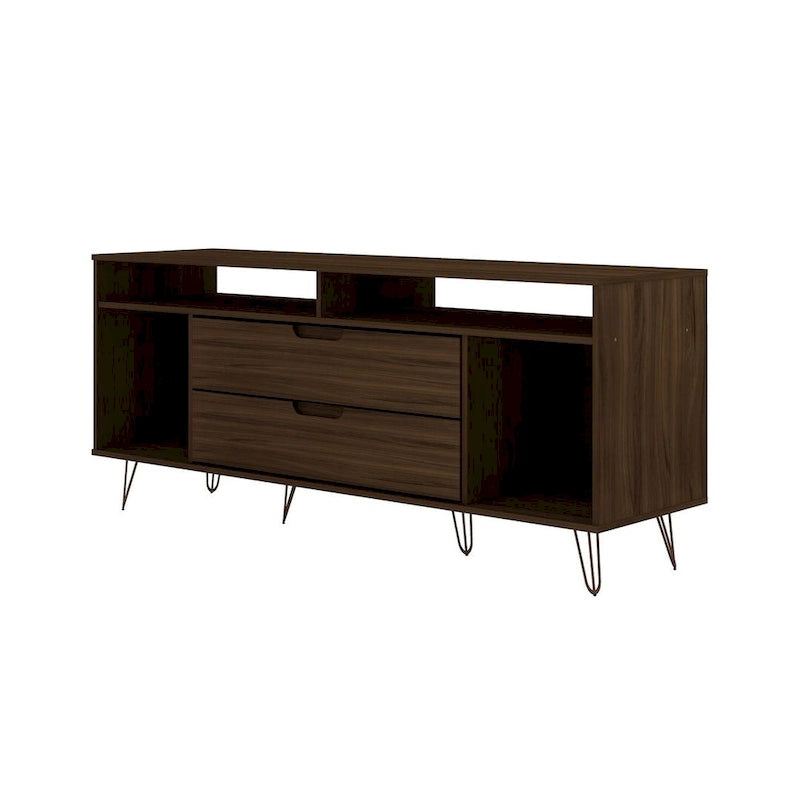 Manhattan Comfort Rockefeller 62.99 In. Metal Leg Media Cabinet Console