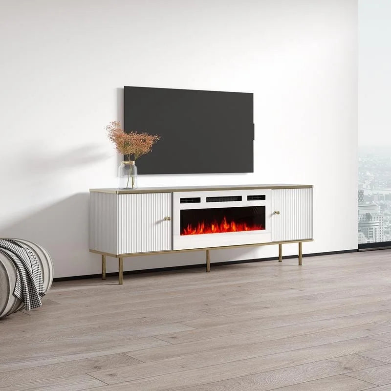 Camelia WH-EF Electric Fireplace 63 TV Stand