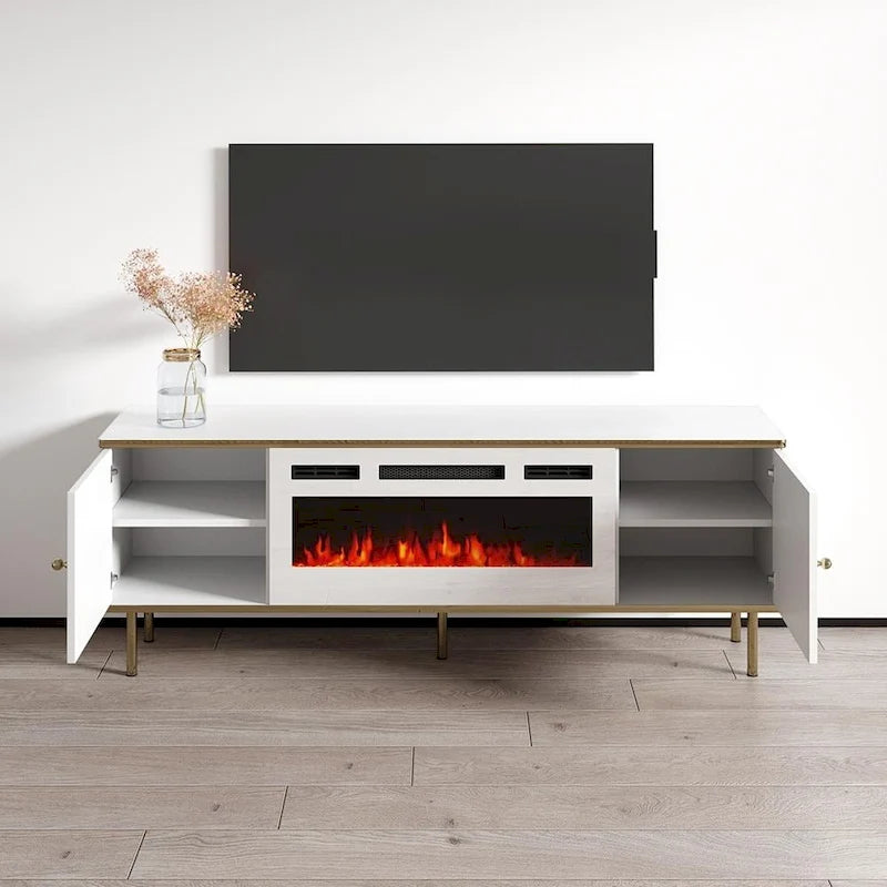 Camelia WH-EF Electric Fireplace 63 TV Stand