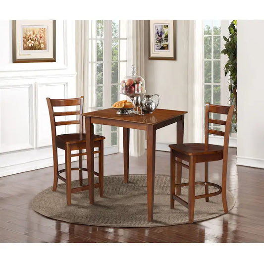 30 x 30 Counter Height Table with 2 Stools - 3 Piece Set