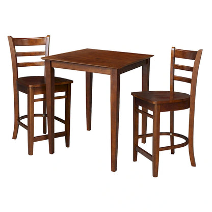 30 x 30 Counter Height Table with 2 Stools - 3 Piece Set