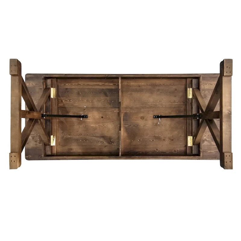 8' x 40 Rectangular Antique Rustic Solid Pine Folding Dining Table