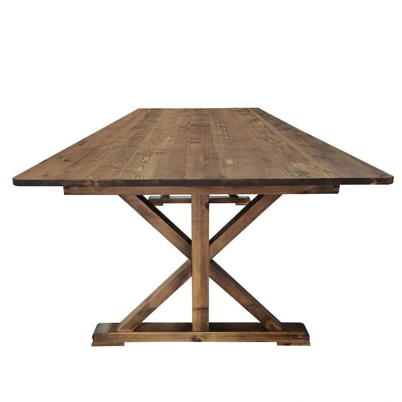 8' x 40 Rectangular Antique Rustic Solid Pine Folding Dining Table