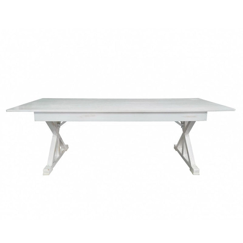 8' x 40 Rectangular Antique Rustic Solid Pine Folding Dining Table