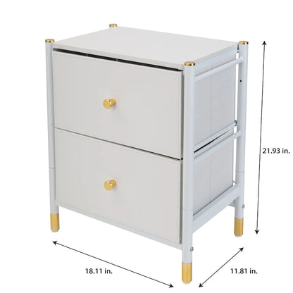 Simplify 2 Drawer Luxury Nightstand