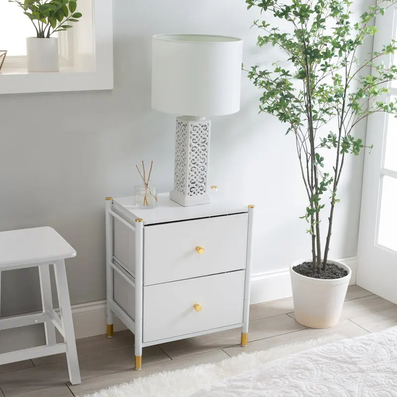 Simplify 2 Drawer Luxury Nightstand