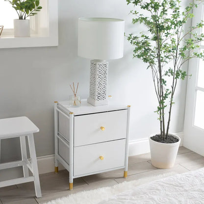 Simplify 2 Drawer Luxury Nightstand