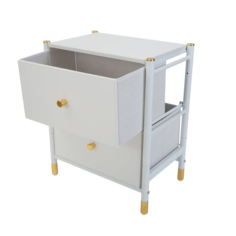 Simplify 2 Drawer Luxury Nightstand