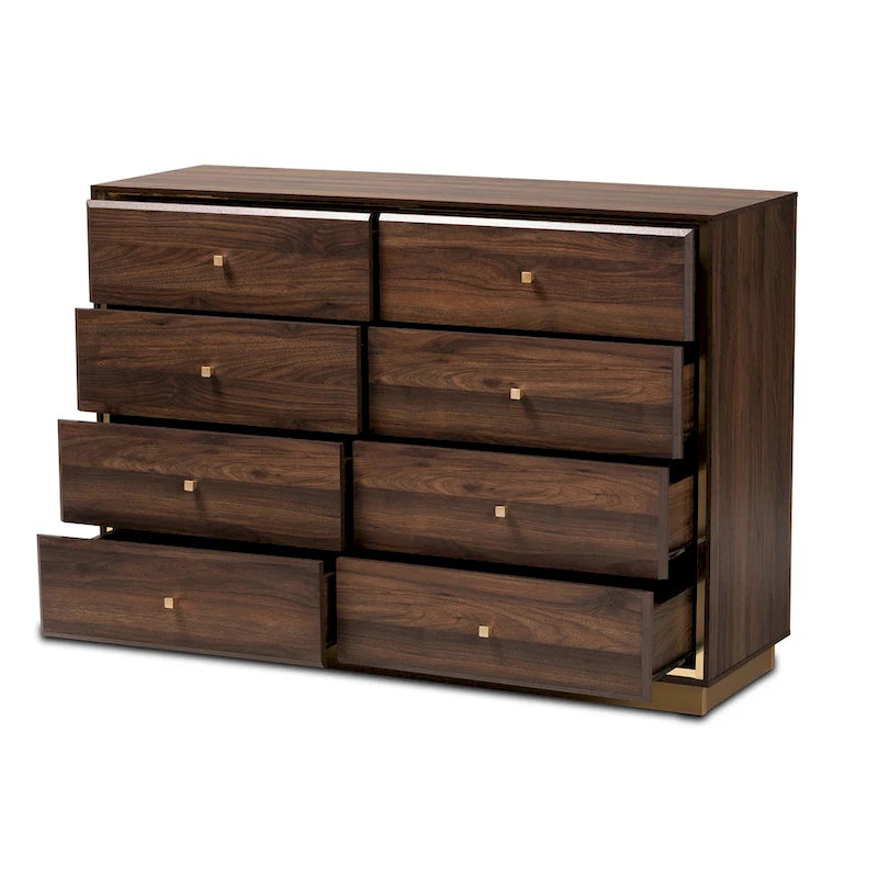 Cormac Modern & Contemporary 8-Drawer Metal-based Wood Dresser