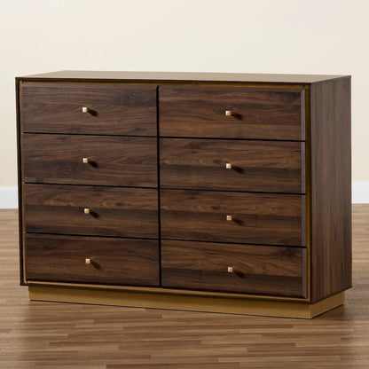 Cormac Modern & Contemporary 8-Drawer Metal-based Wood Dresser