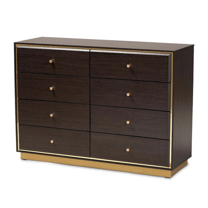 Cormac Modern & Contemporary 8-Drawer Metal-based Wood Dresser