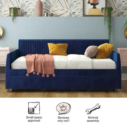 Mr. Kate Daphne Upholstered Twin Daybed with Roll Out Trundle