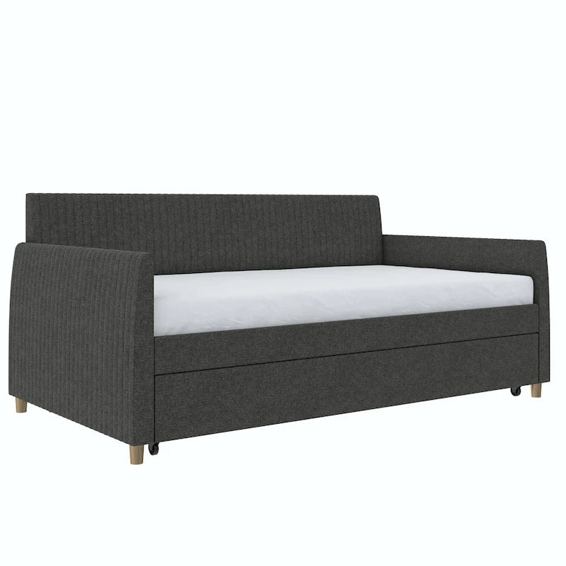 Mr. Kate Daphne Upholstered Twin Daybed with Roll Out Trundle