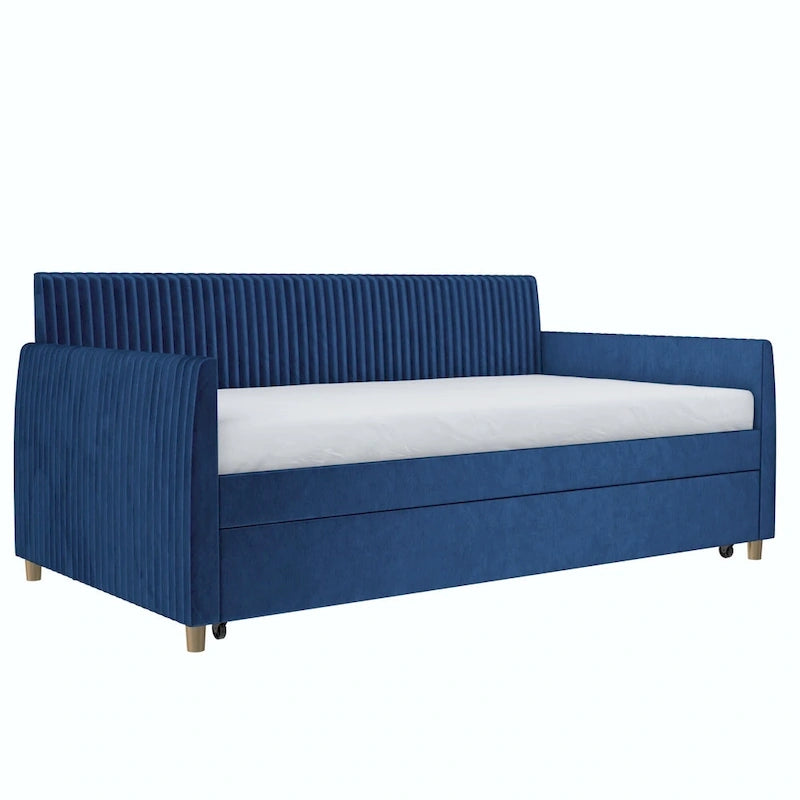 Mr. Kate Daphne Upholstered Twin Daybed with Roll Out Trundle