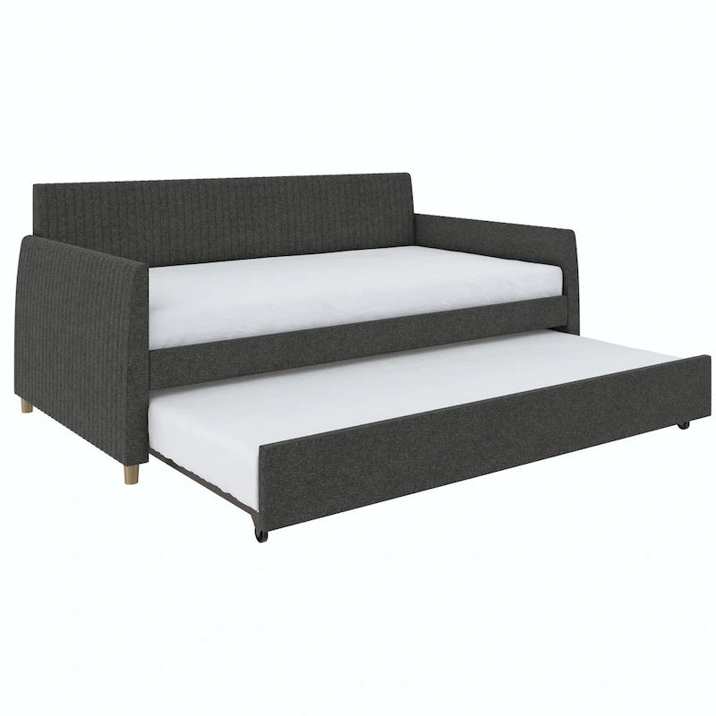 Mr. Kate Daphne Upholstered Twin Daybed with Roll Out Trundle