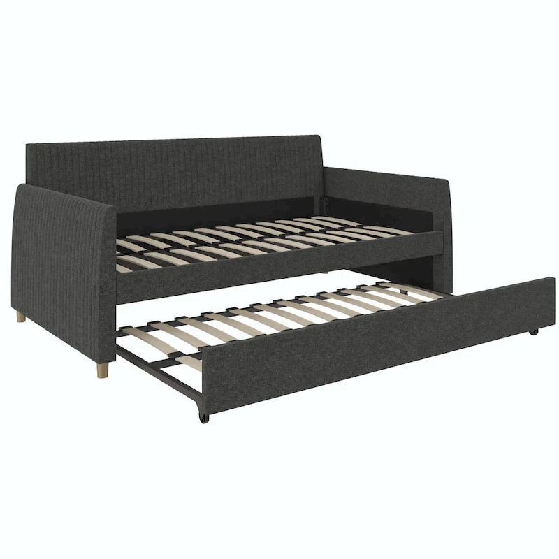 Mr. Kate Daphne Upholstered Twin Daybed with Roll Out Trundle