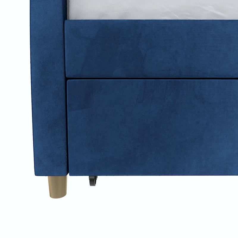 Mr. Kate Daphne Upholstered Twin Daybed with Roll Out Trundle
