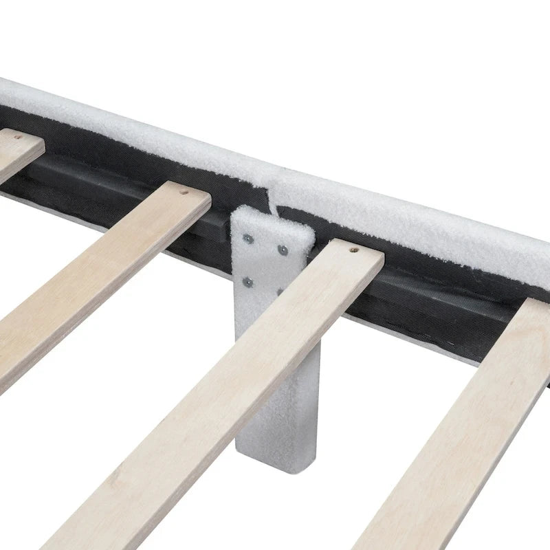 Queen Size Upholstered Platform Bed with Drawer