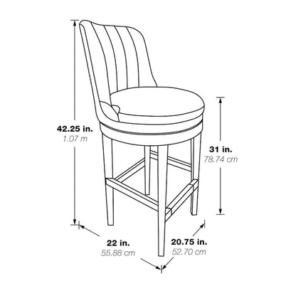 Rowan 2-Pack Swivel Barstool