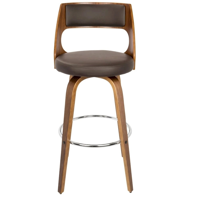 Carson Carrington Alingsas 30 Fixed-Height Bar Stool with Bent Wood Legs & Round Footrest (Set of 2)