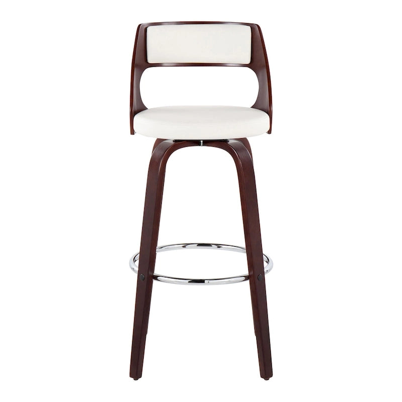 Carson Carrington Alingsas 30 Fixed-Height Bar Stool with Bent Wood Legs & Round Footrest (Set of 2)