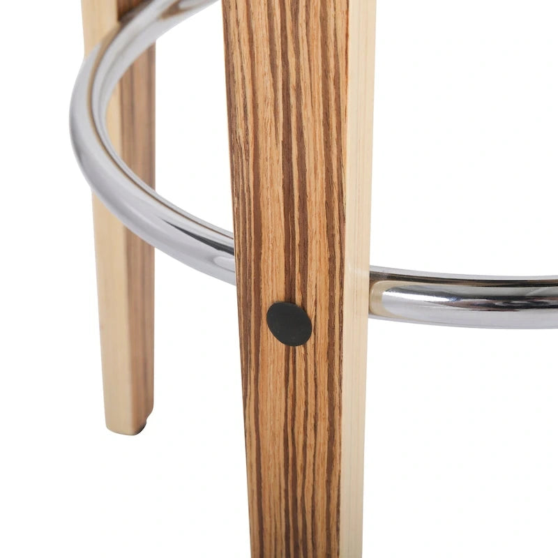 Carson Carrington Alingsas 30 Fixed-Height Bar Stool with Bent Wood Legs & Round Footrest (Set of 2)