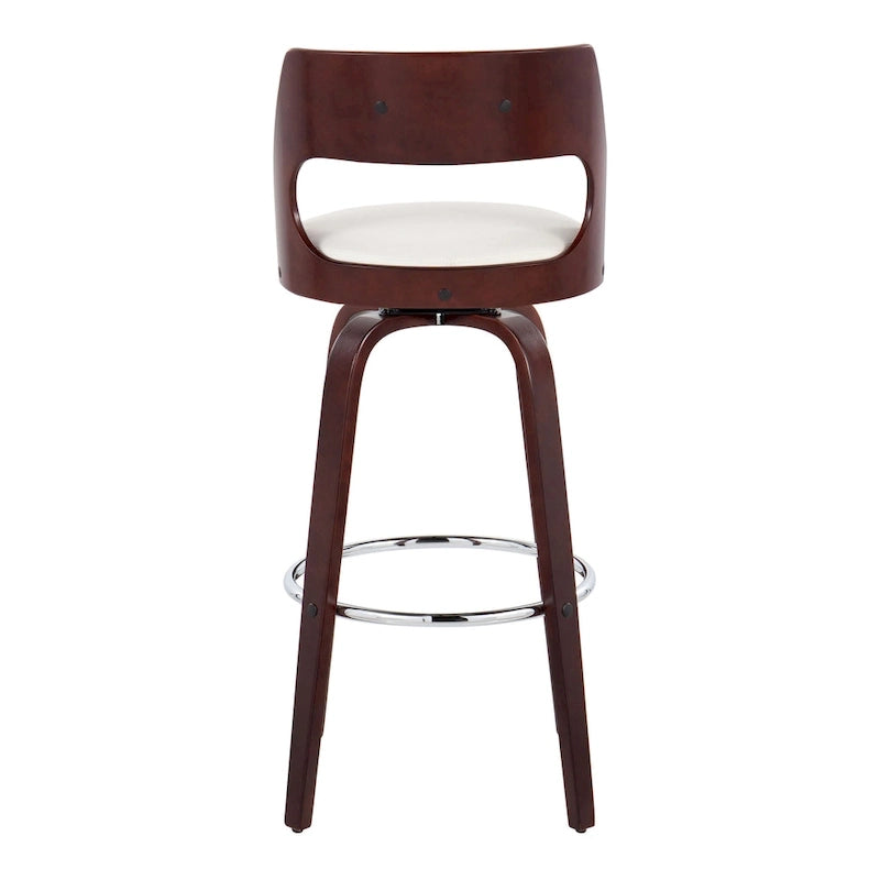 Carson Carrington Alingsas 30 Fixed-Height Bar Stool with Bent Wood Legs & Round Footrest (Set of 2)