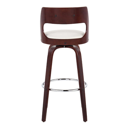 Carson Carrington Alingsas 30 Fixed-Height Bar Stool with Bent Wood Legs & Round Footrest (Set of 2)