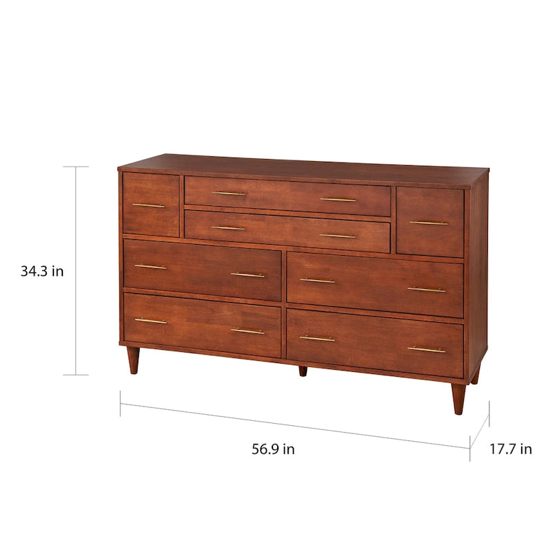 Lifestorey Ana 8-Drawer Mid-Century Modern Dresser