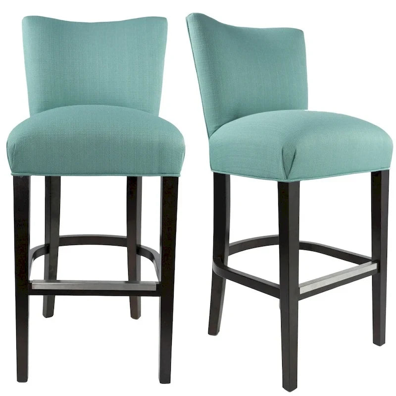 Savannah 30 Inch Conteporary Aqua Blue Upholstered Barstool