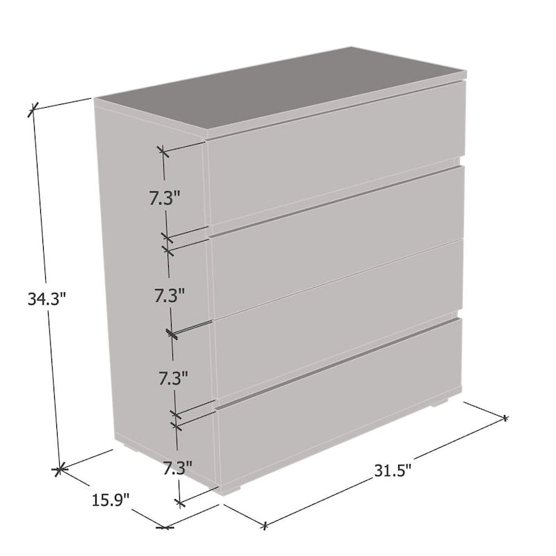 Strick & Bolton Cyrena Glossy Modern Dresser