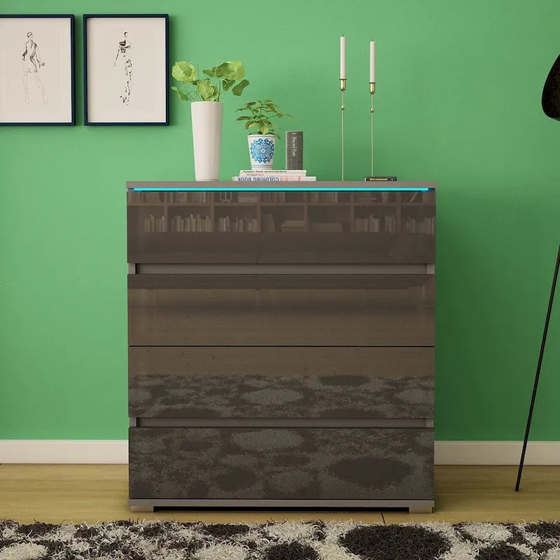 Strick & Bolton Cyrena Glossy Modern Dresser