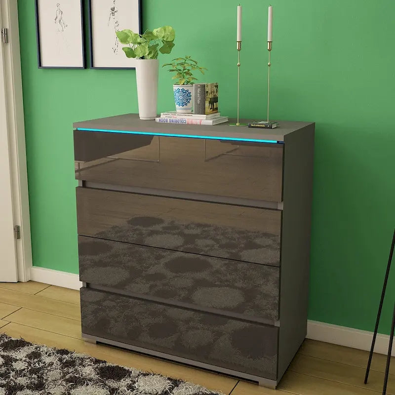 Strick & Bolton Cyrena Glossy Modern Dresser